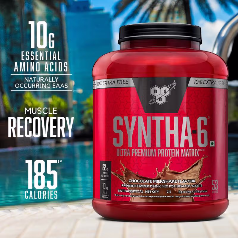 BSN Syntha 6 Protein Powder - 5 lbs, 2.27 kg (Chocolate Milkshake) - Image 5